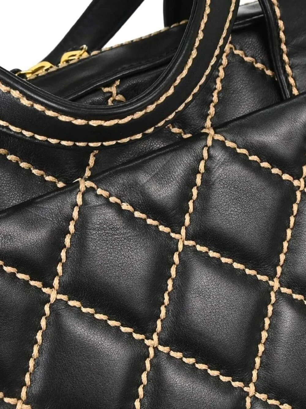 Chanel Black Calfskin Wild Stitch Handbag 188844